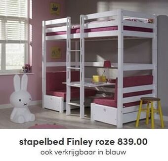 Baby & Tiener Stapelbed finley roze aanbieding