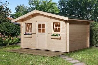 Brico Weka tuinhuis met overkapping 138 Type A GR2 380x380cm aanbieding