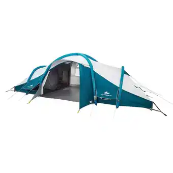 Decathlon Kampeertent opblaasbaar AIR SECONDS 8.4 FRESH&BLACK | 8 personen 4 slaapcabines | 8492638 aanbieding