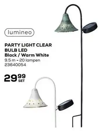 Supra Bazar Party light clear bulb led black - warm white aanbieding