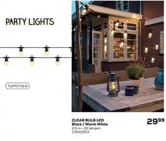 Clear bulb led black - warm white