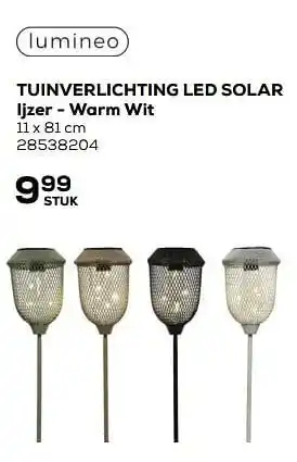 Supra Bazar Tuinverlichting led solar ijzer - warm wit aanbieding