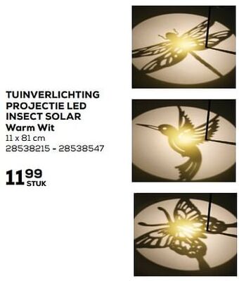 Supra Bazar Tuinverlichting projectie led insect solar warm wit aanbieding