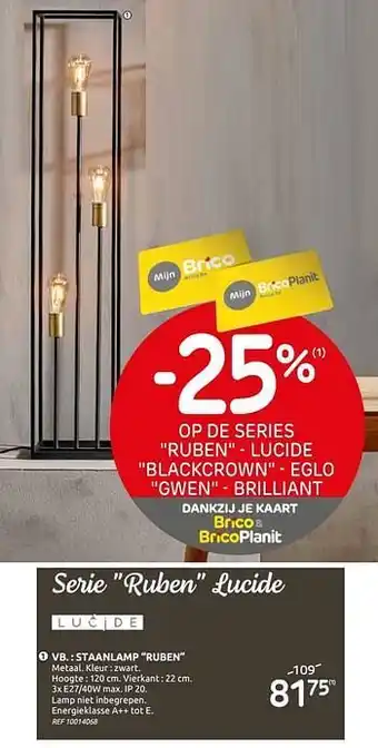 Staanlamp ruben lucide