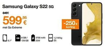 Orange Samsung galaxy s22 5g aanbieding