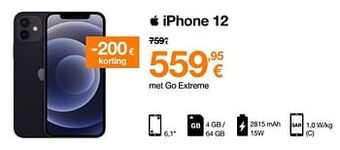 Orange Apple iphone 12 aanbieding