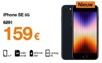 Orange Apple iphone se 5g aanbieding