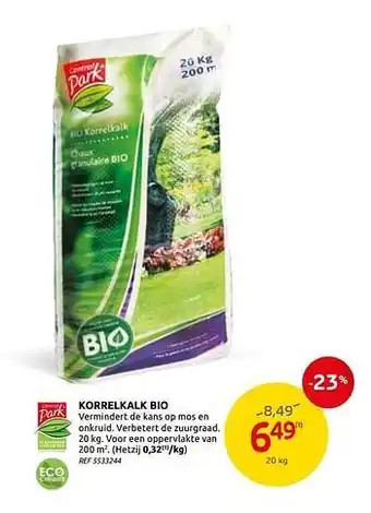 Brico Korrelkalk bio 20Kg aanbieding
