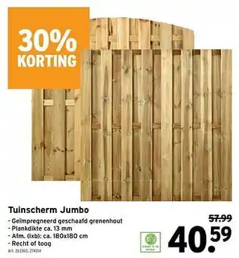 GAMMA Tuinscherm jumbo 30% Korting aanbieding