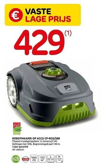 Brico Central park robotmaaier op accu cp-ro2-500 aanbieding