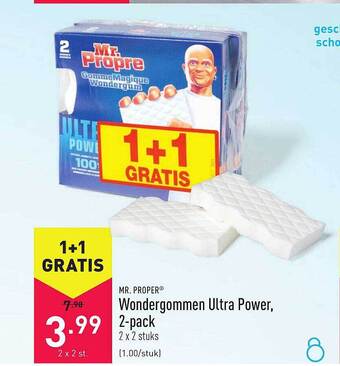 Mr. Proper Wondergommen Ultra Power, 2-pack