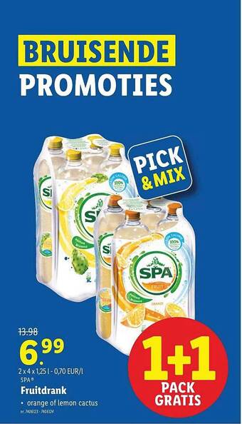 Lidl Spa Fruitdrank aanbieding