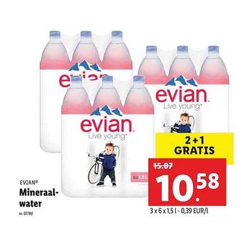 Lidl Evian Mineraalwater aanbieding