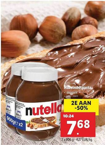 Lidl Nutella Hazelnootpasta aanbieding