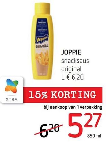 Spar Colruyt Joppie snacksaus original aanbieding