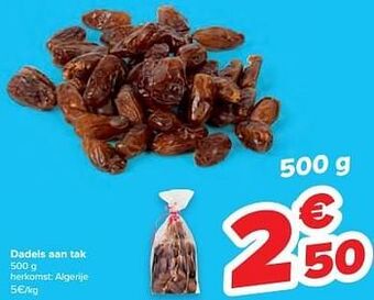 Carrefour Dadels aan tak aanbieding