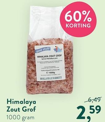 Holland & Barrett Himalaya zout grof aanbieding