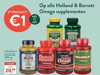Holland & Barrett Cod liver oil 1000 mg aanbieding