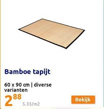 Action Bamboe Tapijt aanbieding