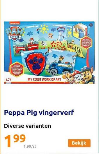 Action Peppa Pig Vingerverf aanbieding