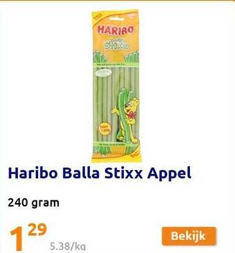 Action Haribo Balla Stixx Appel aanbieding