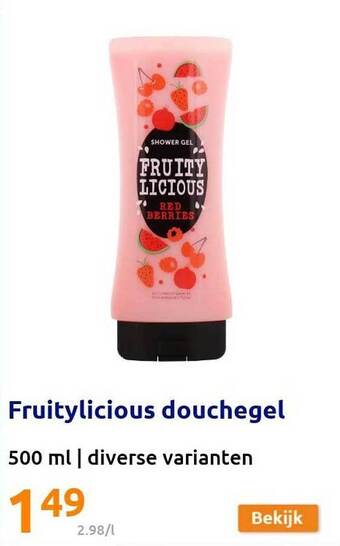 Action Fruitylicious Douchegel aanbieding