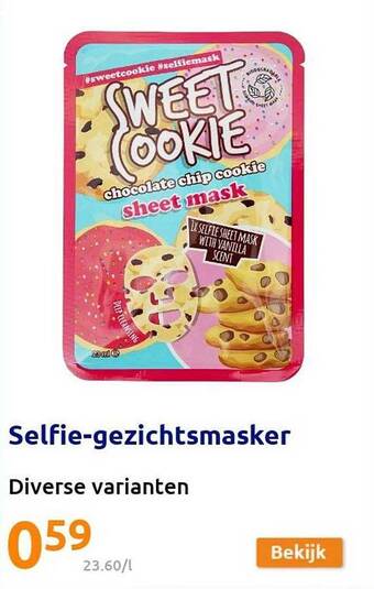 Action Selfie Gezichtsmasker aanbieding