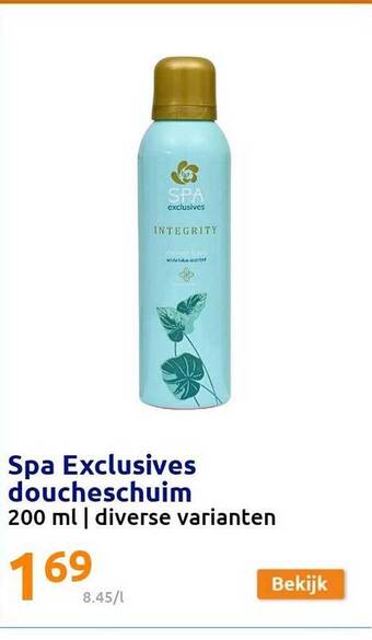Action Spa Exclusives Doucheschuim aanbieding