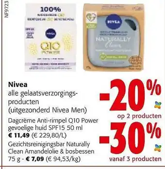 Colruyt Nivea Gelaatsverzorgings aanbieding