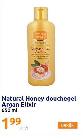 Natural Honey Douchegel Argan Elixir