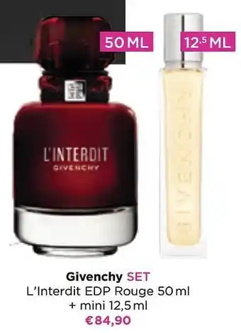 ICI PARIS XL Givenchy set l`interdit edp rouge + mini aanbieding