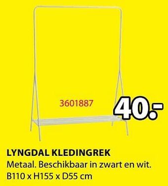 Jysk Lyngdal kledingrek aanbieding