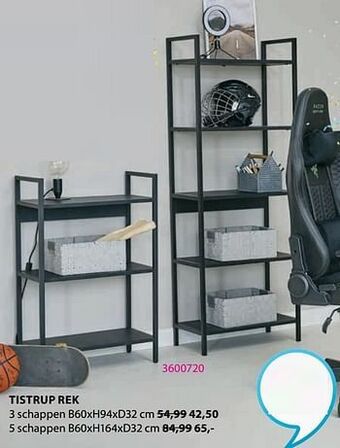 Jysk Tistrup rek 3 schappen aanbieding