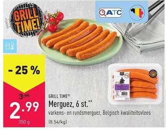 ALDI Grill Time Merguez 6 St. aanbieding