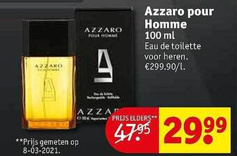 Kruidvat Azzaro Pour Homme 100 Ml Eau De Toilette Voor Heren aanbieding