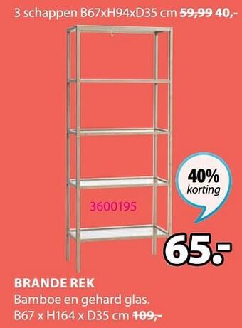 Jysk Brande rek aanbieding