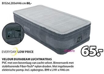 Jysk Velour durabeam luchtmatras aanbieding