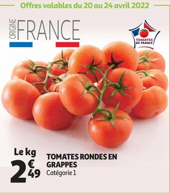 Auchan Tomates Rondes En Grappes aanbieding