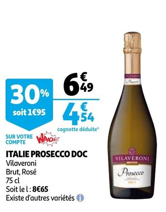 Auchan Italie Prosecco DOC aanbieding