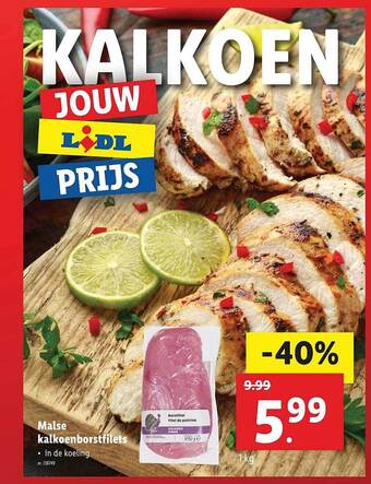 Lidl Malse Kalkoenborstfilets aanbieding