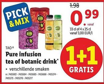 Tao Pure Infusion Tea Of Botanic Drink