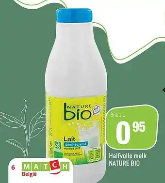 Halfvolle Melk Nature Bio