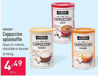ALDI Moreno Cappuccino Oploskoffie aanbieding