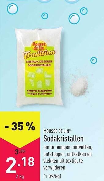 ALDI Mousse De Lin Sodakristallen 2kg aanbieding