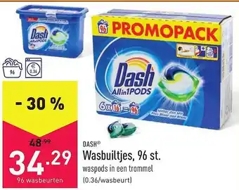 ALDI Dash Wasbuiltjes 96 St aanbieding