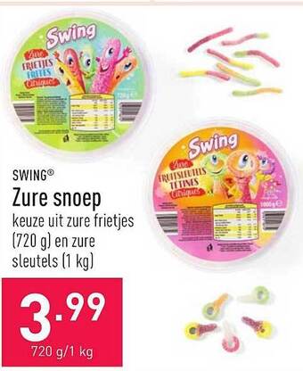 ALDI Swing Zure Snoep 720g aanbieding