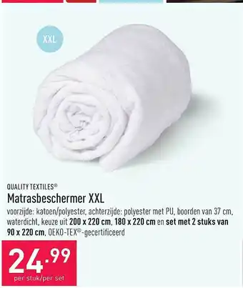 ALDI Quality Textiles Matrasbeschermer Xxl aanbieding