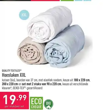 ALDI Quality Textiles Hoeslaken Xxl aanbieding