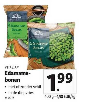 Lidl Vitasia Edamamebonen 400g aanbieding