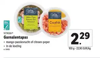 Lidl Vitasia Garnalentapas 100g aanbieding